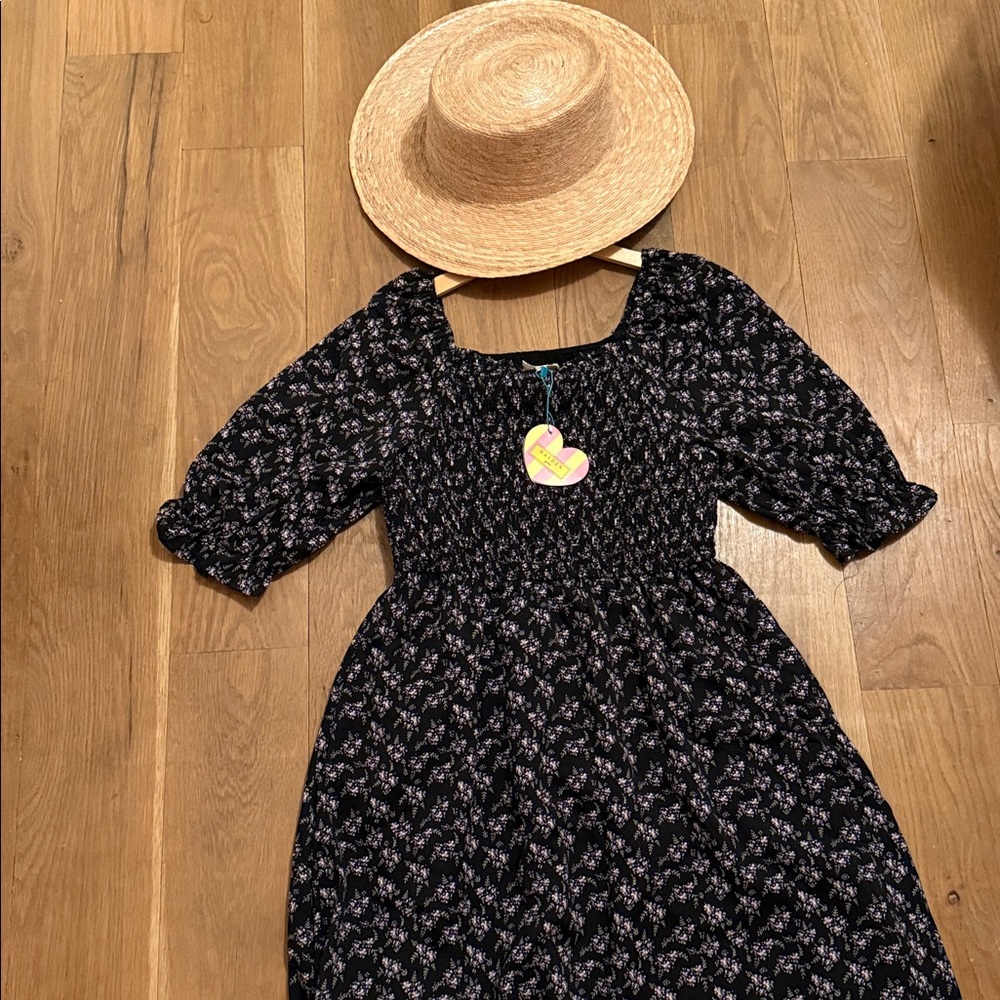 Hayden Black Floral Long Sleeve Dress